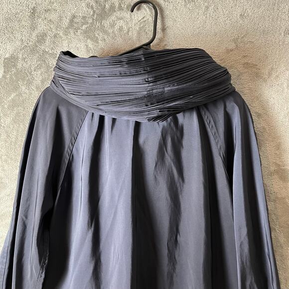 Overland Donatella Reversible Water Repellant Raincoat XS Navy Pleated Hood - Picture 5 of 8